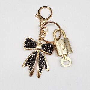 Authentic Louis Vuitton Lock & Key with unbranded Bagcharm, Keycharm 012826